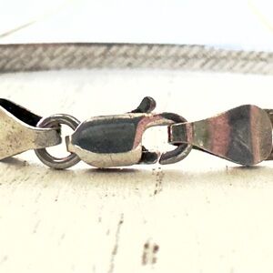 Vintage 925 Sterling Silver Herringbone Bracelet 7 Inch